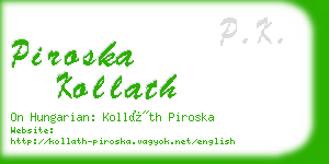 piroska kollath business card